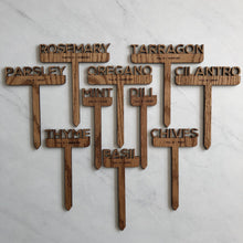 Load image into Gallery viewer, Herb Garden Plant Marker Set of 10 - With sun and soil reminders