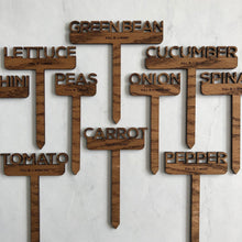 Load image into Gallery viewer, Vegetable Garden Plant Marker Set of 10 - With sun and soil reminders