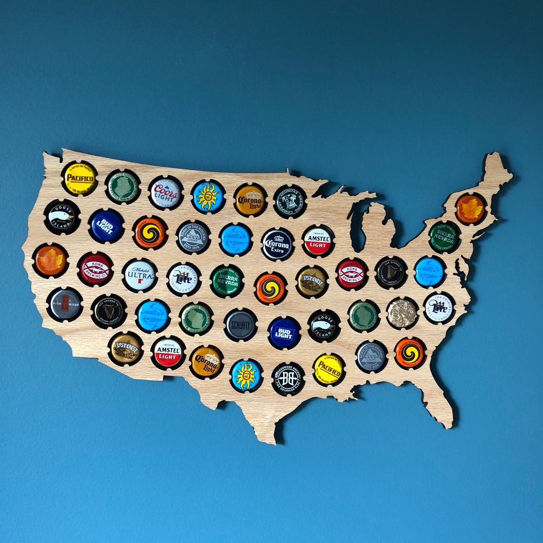 United States Bottle Cap Display