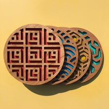 Load image into Gallery viewer, Geometric Wooden Coasters
